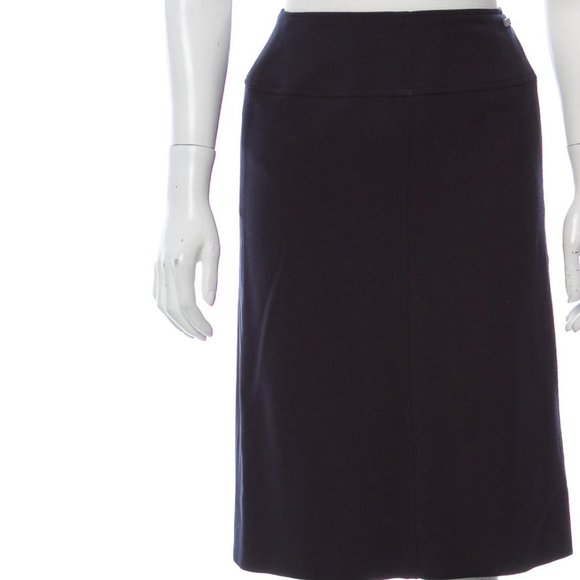 Chanel Wool Pencil Skirt